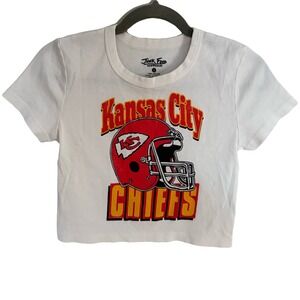 Junk Food Kansas City‎ Chiefs NFL Crop Top Baby Tee T-Shirt Small